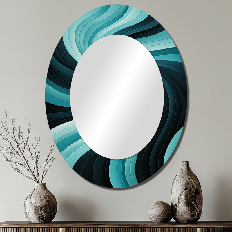 Miroir mural Turquoise, 40 po x 30 po