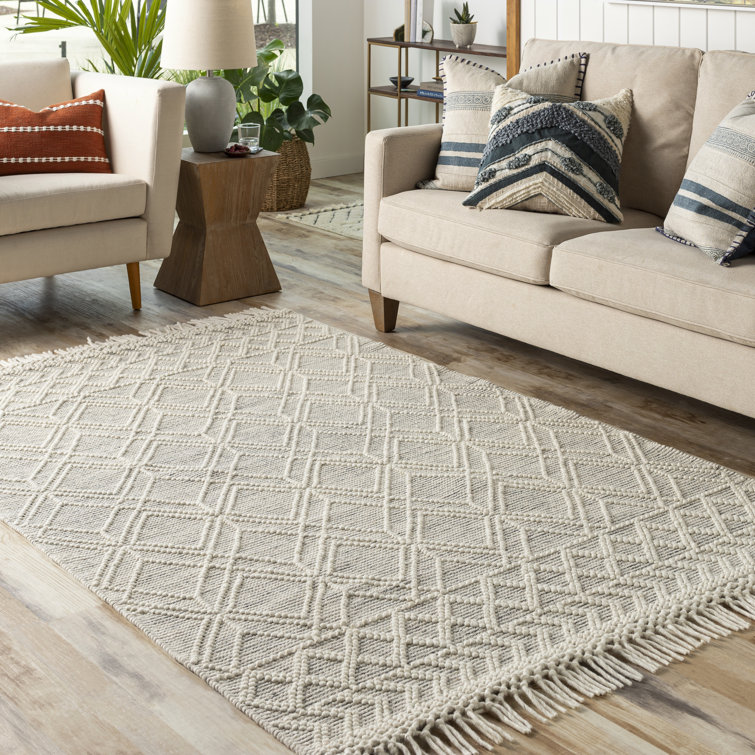 Middleborough Geometric Handwoven Cream Area Rug