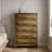 Claypoole 30" W Transitional Brown Solid Wood 5 Drawer Chest-1785224814