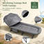 Lit de camping pliable avec pare-soleil amovible et protection contre le vent pour un repos en plein air