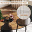 Table de salle à manger ronde de 35 pouces pour les petits espaces, table à piédestal moderne de style Mid-Century avec plateau en verre noir pour la cuisine, le salon, le thé et le café