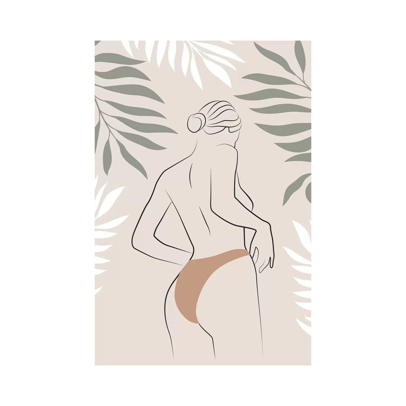 Lady Summer - Reproduction d'art sur toile tendue, H 18 po x l 12 po x 1,5 po