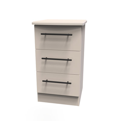Fully Assembled Lordahl 3 DrawerÂ Bedside Table
