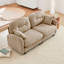 Canapé-lit 74 po avec accoudoirs rembourrés et coussinés en chenille 74 po-1804782638