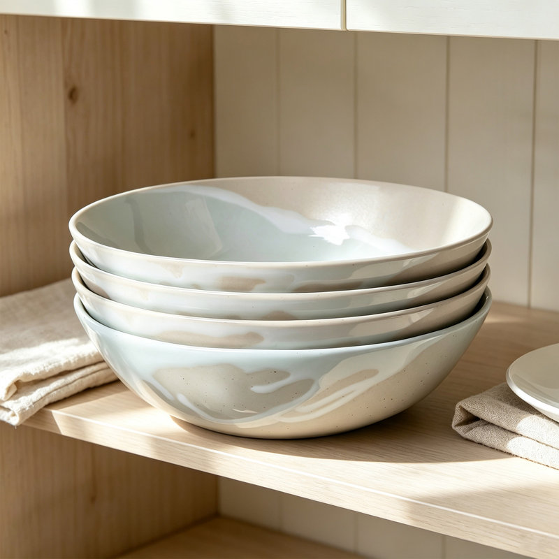 Ensemble de bols en porcelaine ALOFMO, Beige