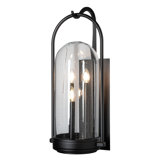 Davis Outdoor Sconce - 12.8"L x 11.7"W x 28.5"H - Coastal Dark Smoke