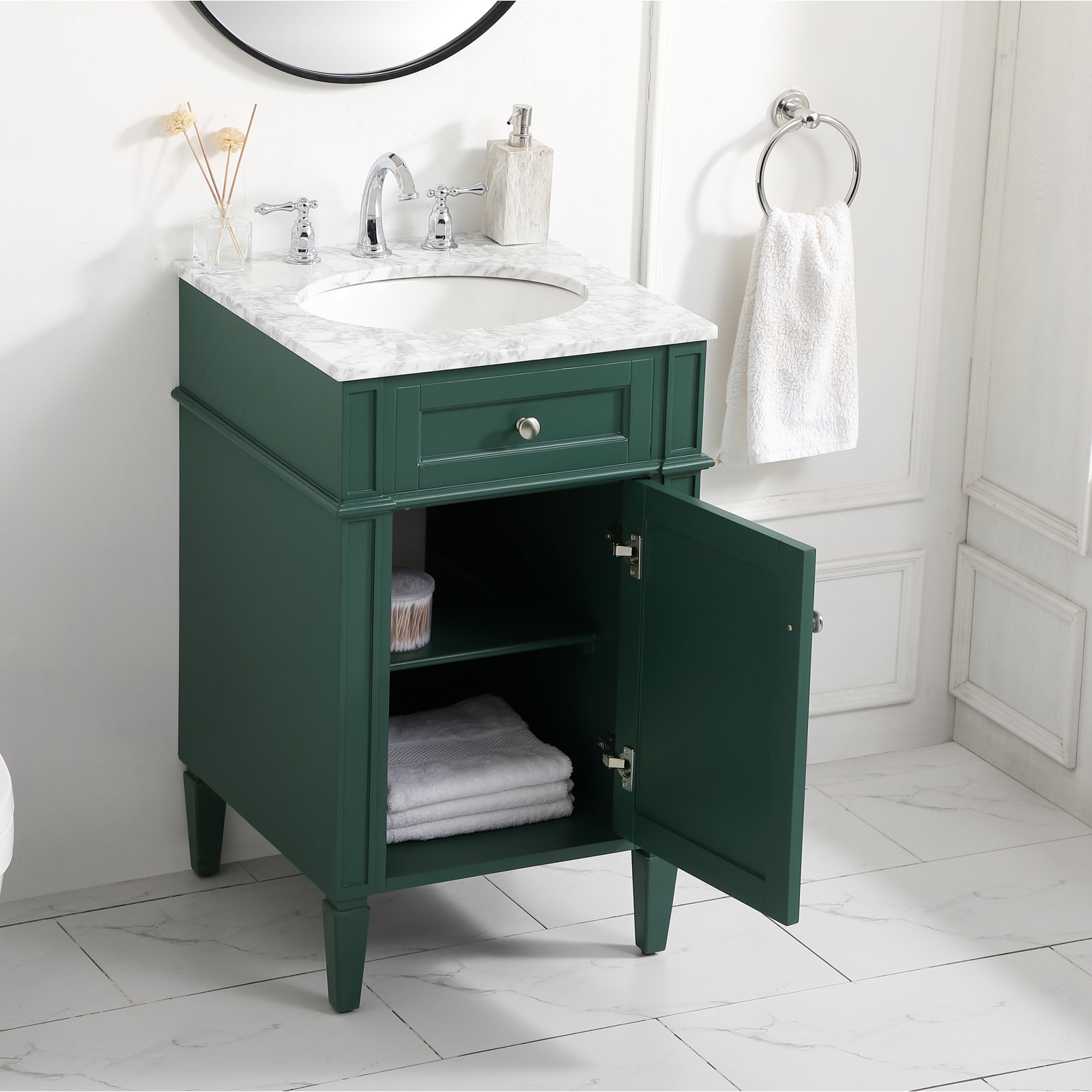 Rivers 21'' Single Bathroom Vanity, Green