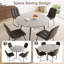 Ensemble de salle à manger de cuisine, table de salle à manger extensible avec chaises rembourrées-118554292-118554296