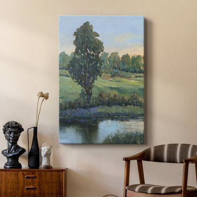 Tree by the Riverbank II -Custom Wrapped Gallery Cavas