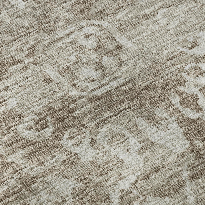 Premium Machine Washable Mayfield AMF40 Oriental Rug, 10' x 14', Taupe