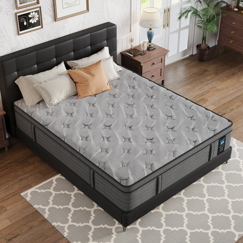 Jarrettsville 14" Firm and Comfortable Hybrid Mattress with Gel Memory Foam & Pressure Relief, King