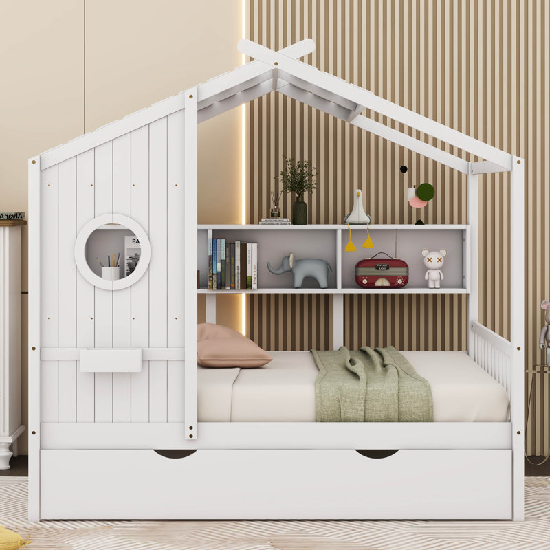 Lit de maison double Asako