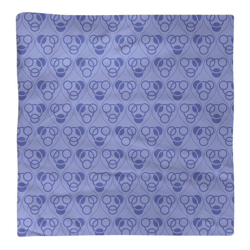 Serviette de table en coton classique Circles Waves, bleu, H 0,1 po x l 10 po x P 10 po, Polyester sergé