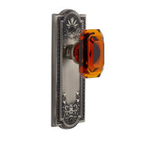 Grandeur Parthenon Plate Privacy with Baguette Crystal Door Knob