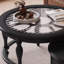 Table basse combinée en bois de cerisier noir
