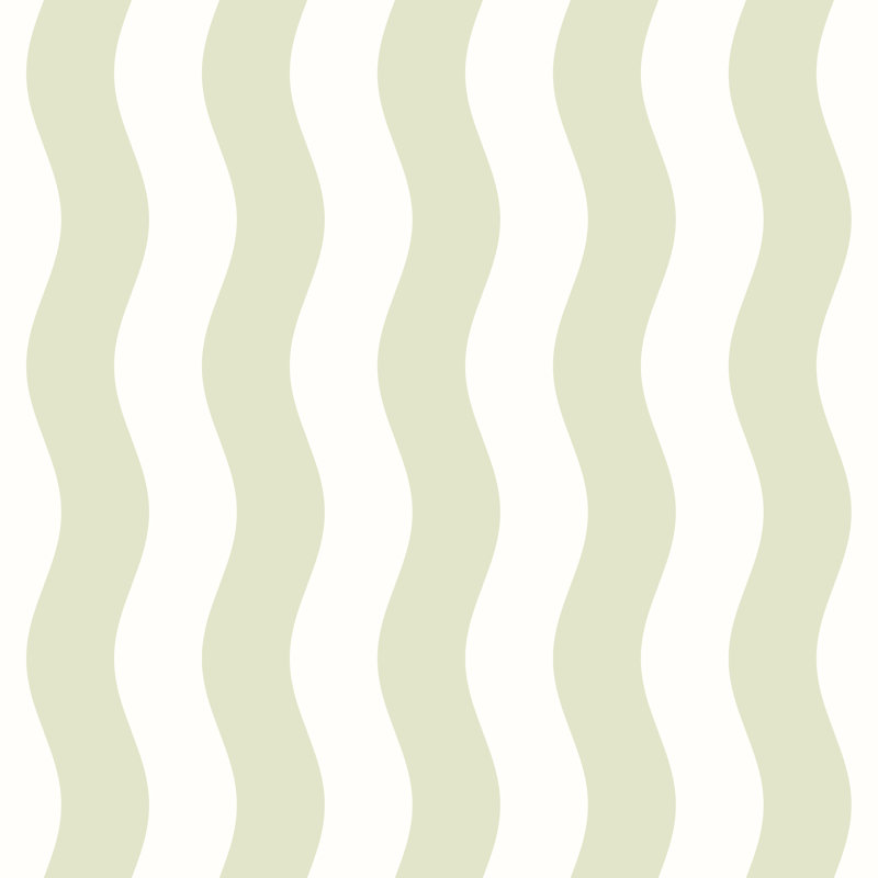 Wavey Stripe - Apple & White
