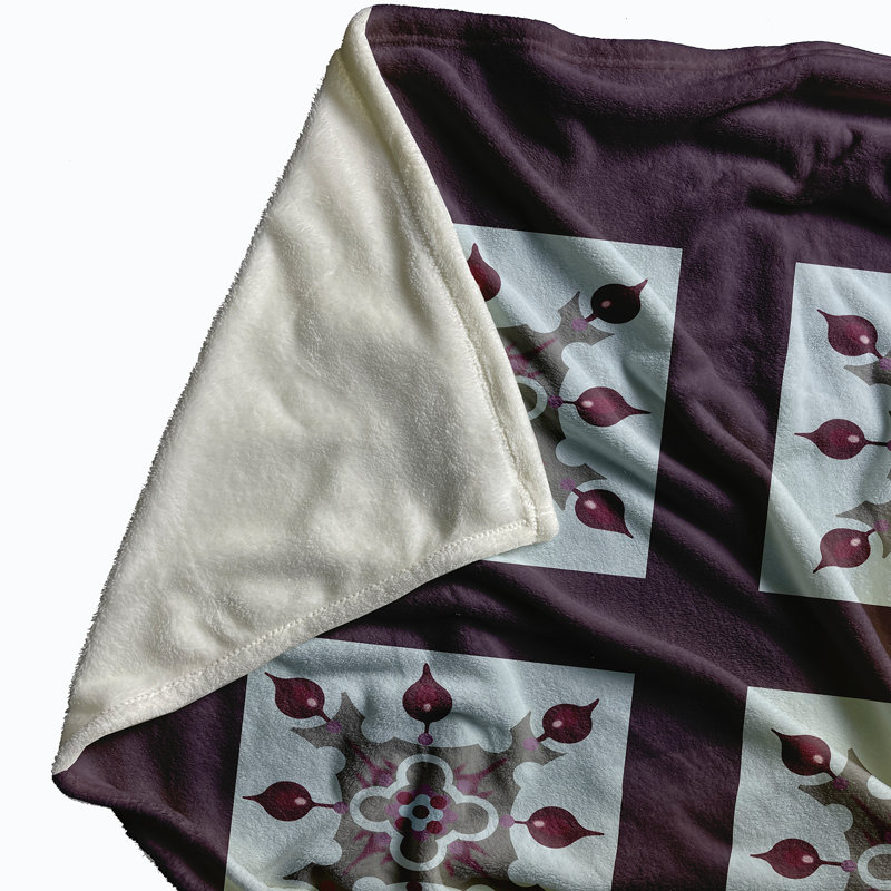Schueler Plain Weave / Muslin Throw Blanket, Purple