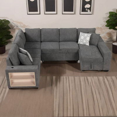 Dishu 109'' Upholstered Sofa