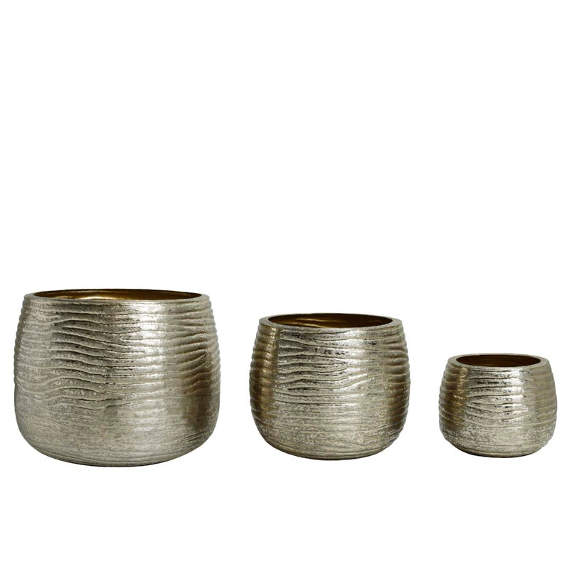 Colbourn Ceramic Pot Planter, Gold