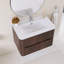 Meuble-lavabo mural simple 30 po avec comptoir intégré en céramique blanche