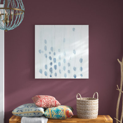 Indigo Threads II by June Erica Vess - Wrapped Canvas Painting