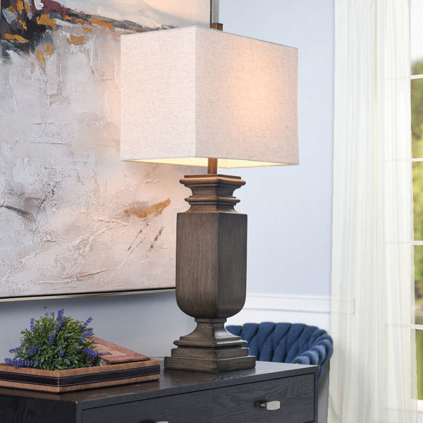 Battery Powered Live Edge Wood Table Lamp Loon Peak Base Color: Hickory Brown