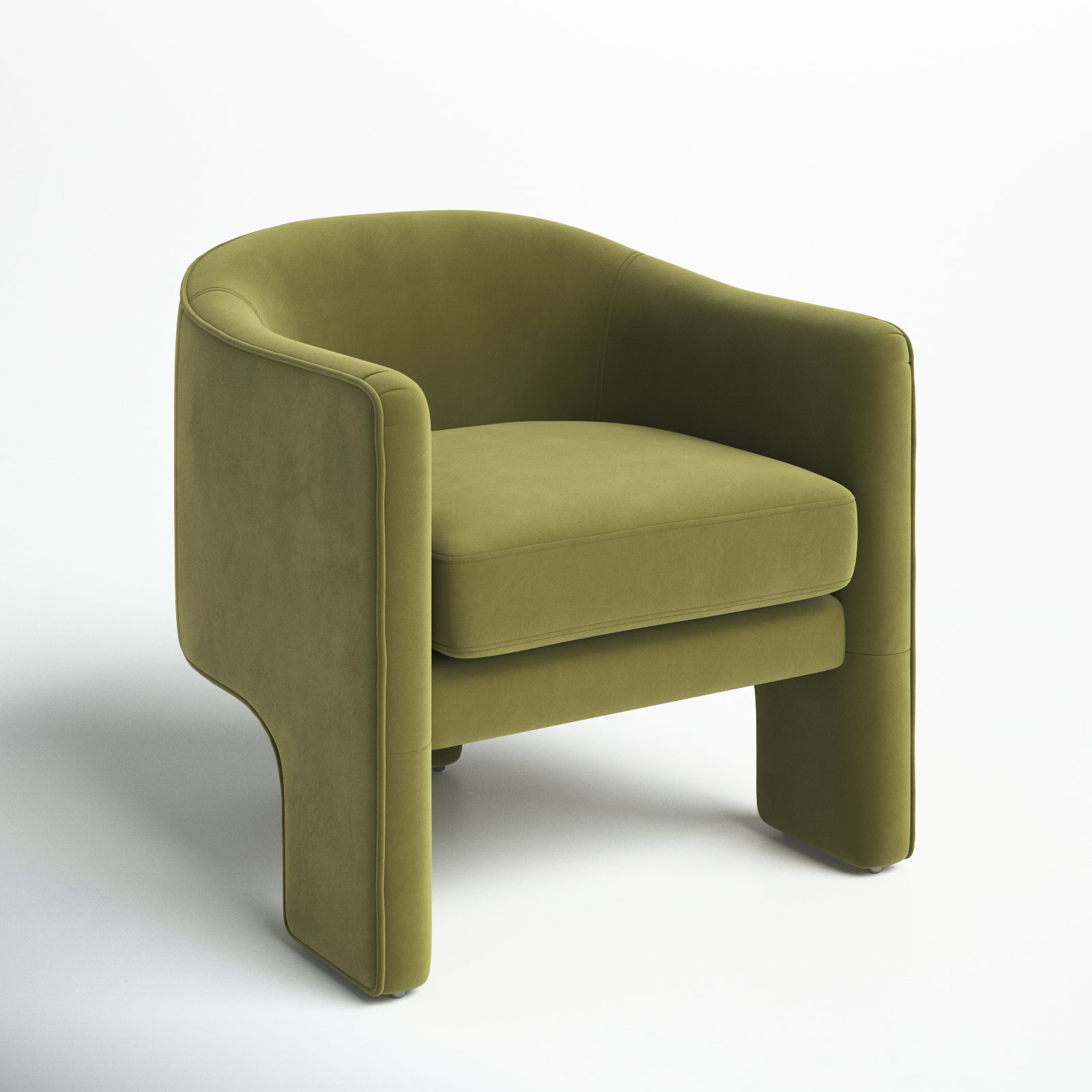 Upland Armchair, Green Velvet
