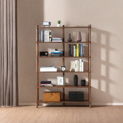 Bibliothèque en bois massif pur
