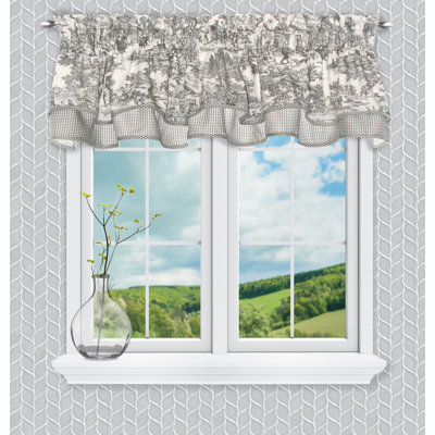 Verrall Cotton Toile Scalloped Window Valance