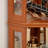 Corner Glass Cabinet Lighted Curio Cabinet Corner Display Case For Living Room, Curio Cabinet, Antique Collection, Wine,Bar Glass Storage Light Included, Dark Oak