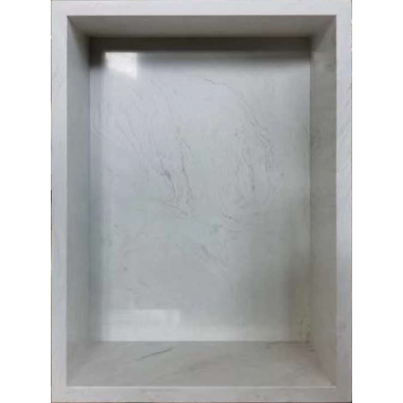 Niche de douche en marbre blanc Jazz sans tablette 12 x 16 (1 pièces par boîte)