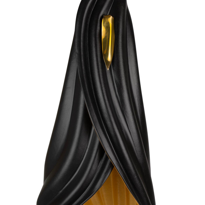 Xavier Clarisse Large Embossed Leather Pendant Light, Black