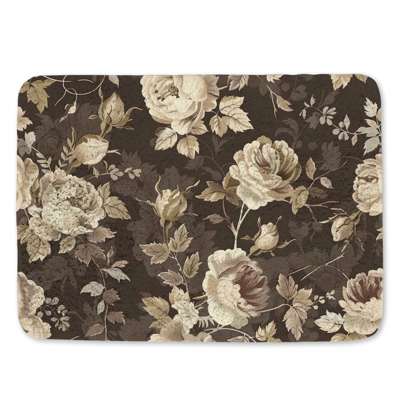 Tapis de bain Rose Blooms, L 17 po x L 24 po