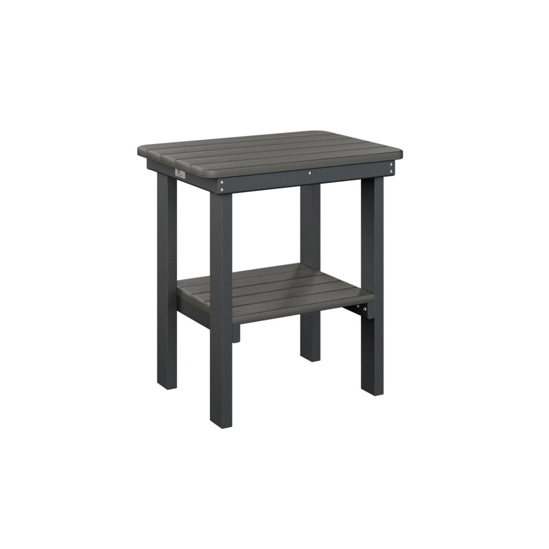 Berlin Gardens Rectangular End Dining Table, Black, Coastal Gray
