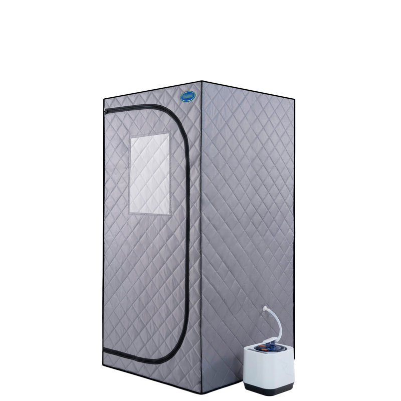 Grey Mini Plus Portable Steam - Home Spa Tent With Generator, Remote. Easy To Assemble. Rapidly Heat. . Waterproof & Insulating. Chair. 360 Flow. System. Enhance Skin Glow Gen, Foldable Seat. Simple