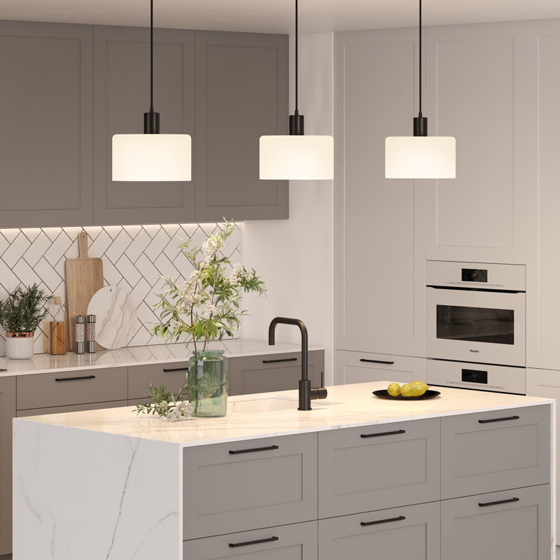 Henri 1 - Light Single Pendant, Blackened Bronze, White