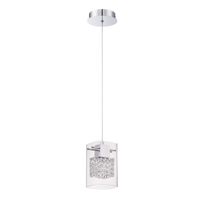 Luminaire suspendu carré à 1 lumière Reczkowski