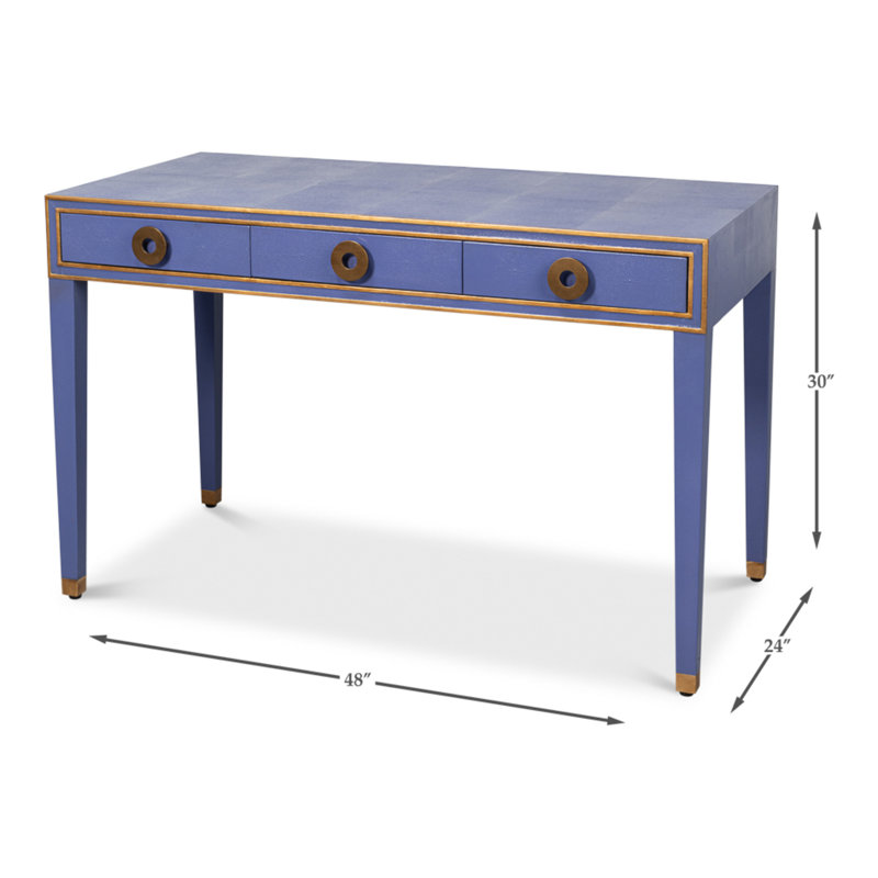 Shagreen Writing Desk, Blue