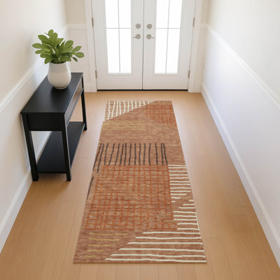 Tapis ACN2270 à rayures intérieur / extérieur lavable à la machine