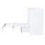 Lit simple avec garde-robe et tablettes - blanc, option d'assemblage facile Conception de chevet durable