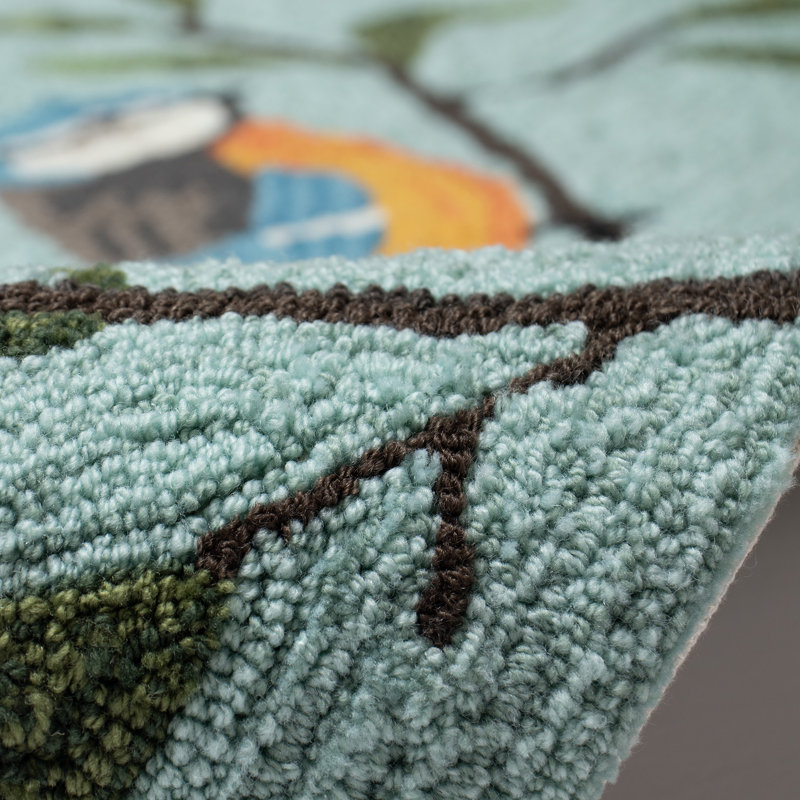 Tapis floral touffeté à la main Carbonell, Rectangle 5 pi x 7 pi 6 po