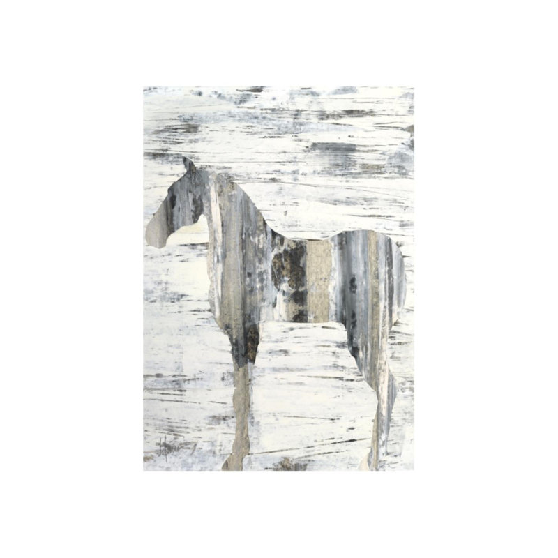 «Birch II» par Maeve Harris - Impression sur toile, Image au pinceau gel, H 42 po x l 30 po