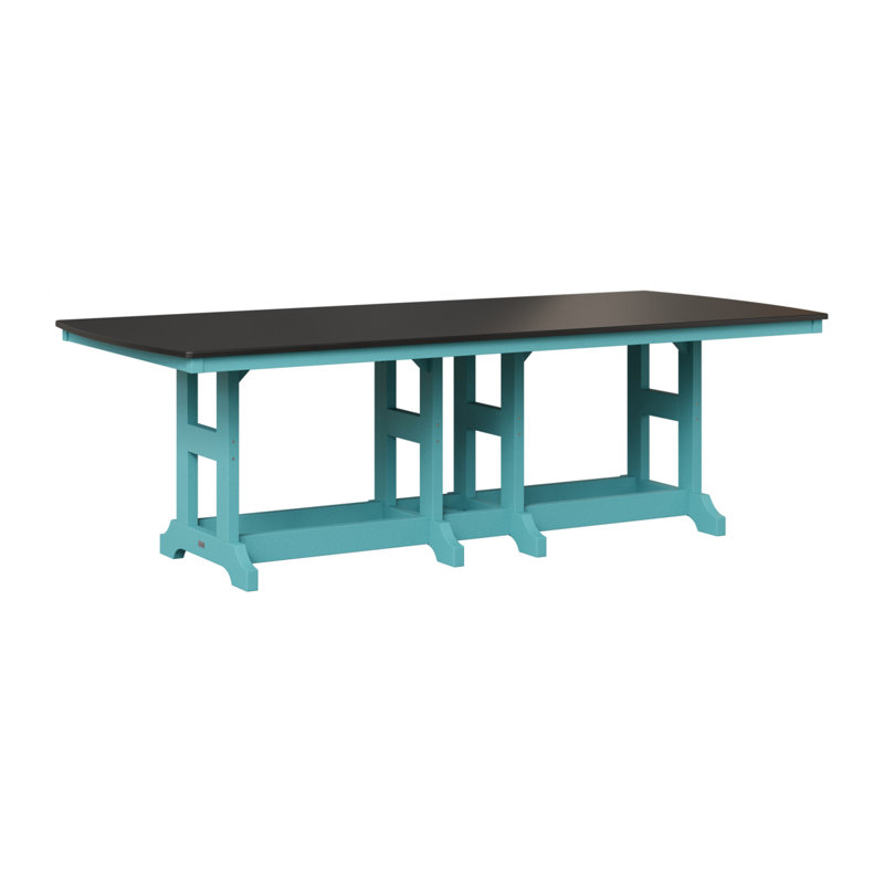 Table de salle à manger rectangulaire 96 po Berlin Gardens Garden Classic, H 30,87 po x l 96 po x P 44 po, Bleu Aruba