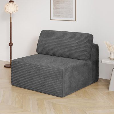 Upholstered Corduroy Accent Chair