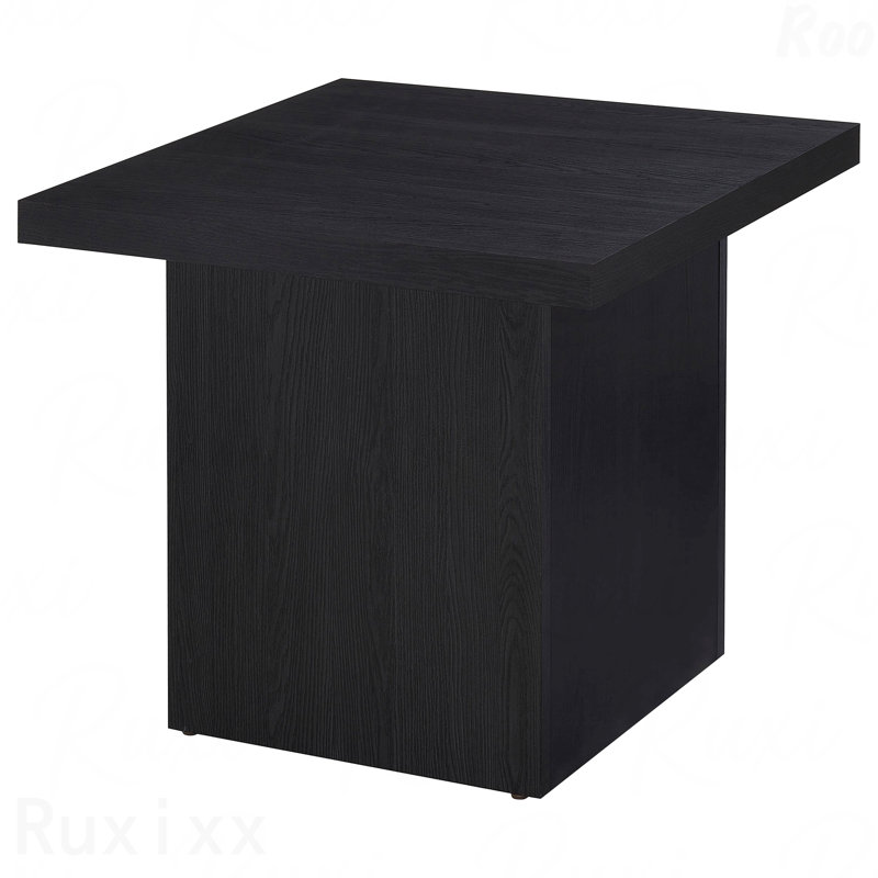 Table de bout carrée noire, Noir