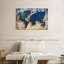 Carte du monde sculptée - reproduction sur toile tendue-1497004917