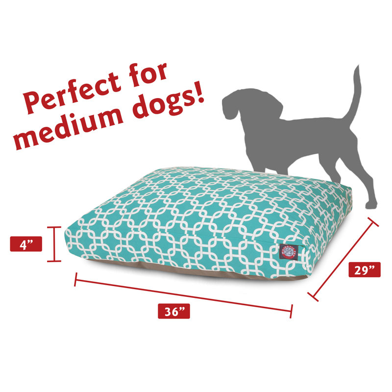 Coussin Links Orthopedic, Bleu sarcelle, Moyen (l 29 po x P 36 po x H 5 po) ;