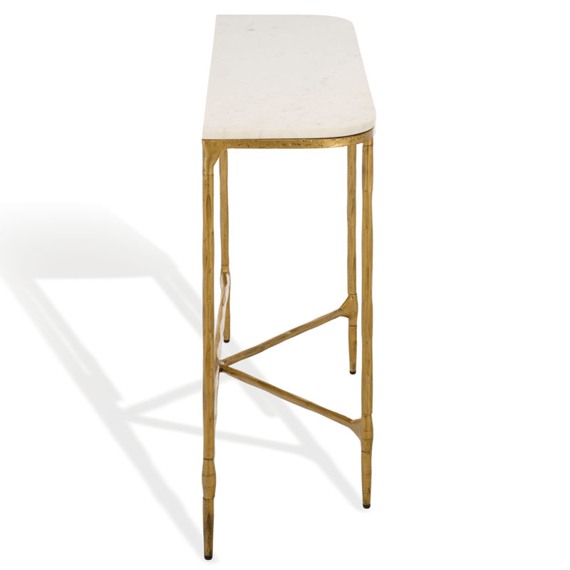Janowsky Metal Console Table, White