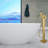 Bathroom Freestanding Waterfall Tub filler , Floor Mount Faucet with Hand Shower-61387019
