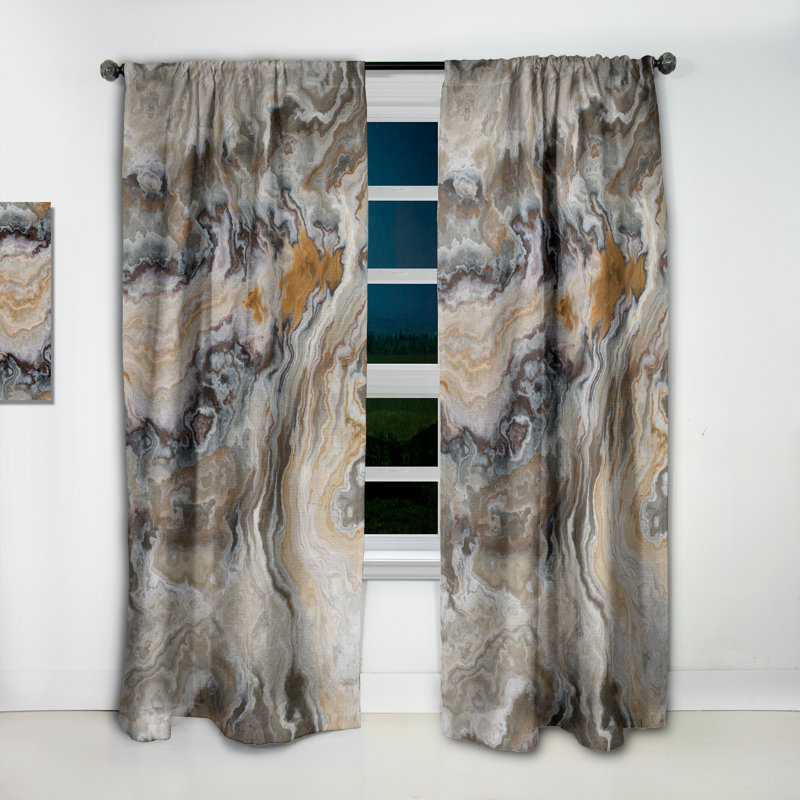 Rideau en lin / polyester, L 52 po x L 108 po
